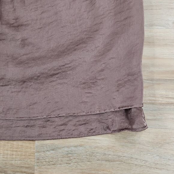 🔹️Anthropologie Adiva Brown Ruffled Rosette Neck Sleeveless Top Small - Picture 7 of 10